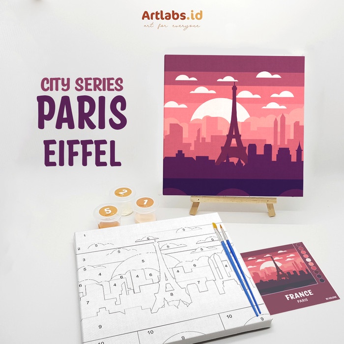 

Best Seller Paris - Paint By Number 8 Color [City Series] Painting Kit