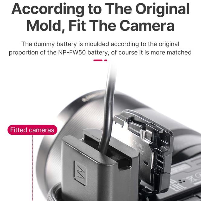 Ulanzi Np-Fz100 Dummy Battery Coupler Adapter For Sony Np-Fz100