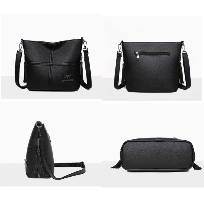 HOT SALE TAS SELEMPANG WANITA BRANDED KULIT HITAM NADIAN TA671B5 SLING TERBARU