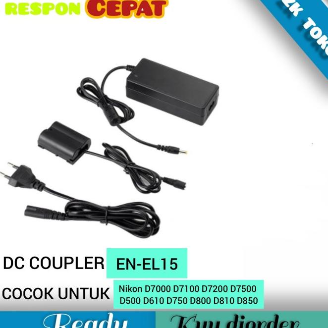 Eh-5 Plus Ep-5B Ac Power Adapter Dc Coupler Charger En-El15 Nikon