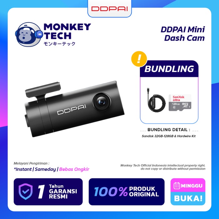 Terlaris Ddpai Mini Dash Cam 1080P