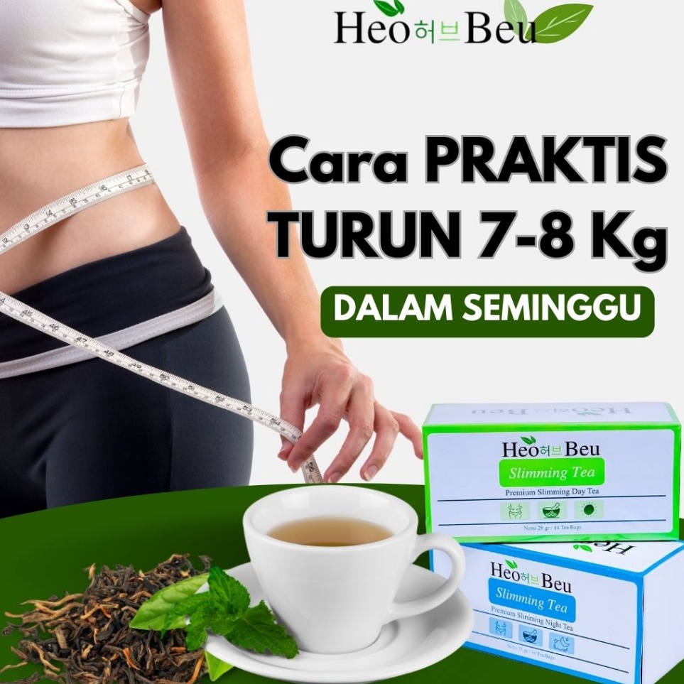 

HOT D98 Teh Diet Pelangsing Slimming Tea Korea Herbal Alami Minuman Teh Penurun Berat Badan Heo Beu Slim Tea Day Night 100% Original Halal BPOM ✚