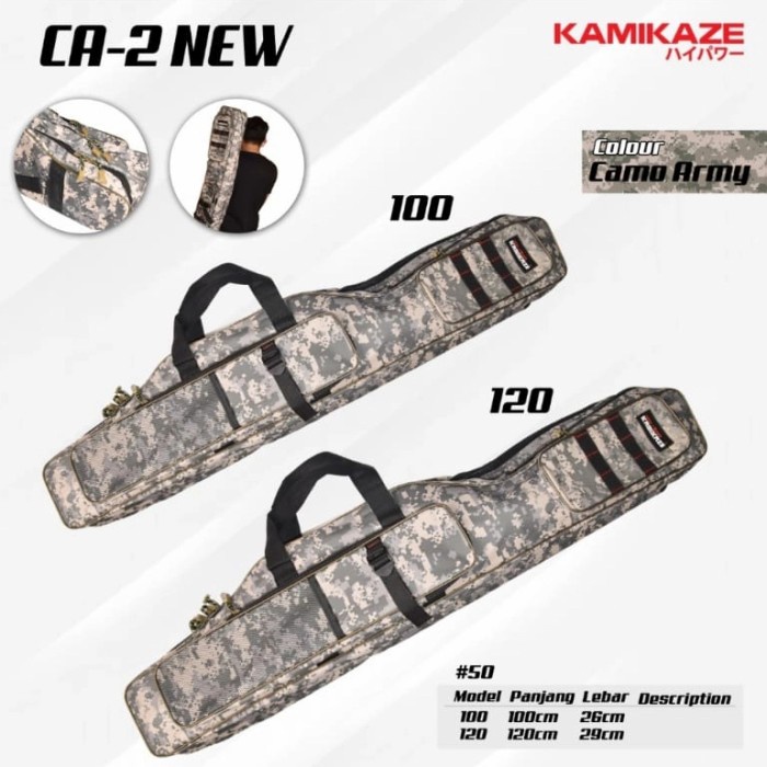 Terlaris Tas Pancing Kamikaze Army P 100 120 Cm L 26 Ca2
