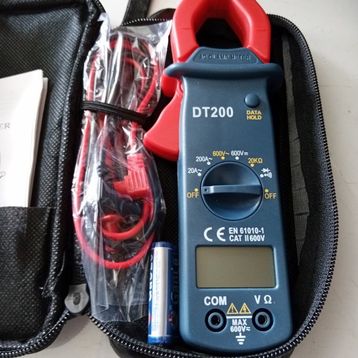 FLASH SALE TANG AMPERE DIGITAL AC DC METER DT200 BERKUALITAS TERMURAH