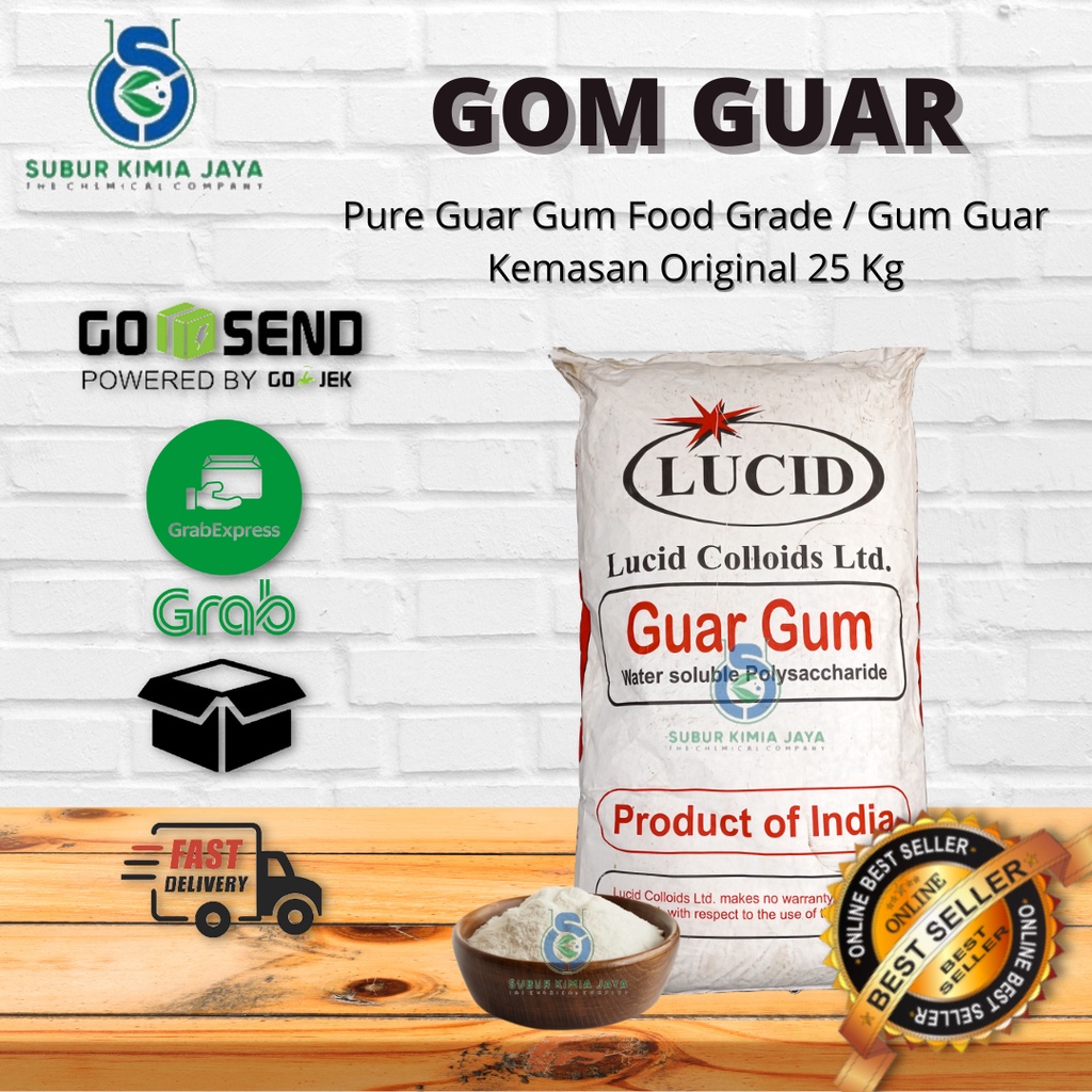 

Guar Gum Pure Food Grade Ex India 25 KG KHUSUS GOJEK