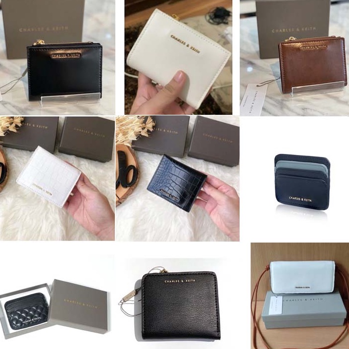 DISKON✅ [BACA DESKRIPSI] CKBAGS - DOMPET MINI DOMPET KARTU CH4RL3S&K3ITHH TOP ZIP WALLET (TULISAN CK