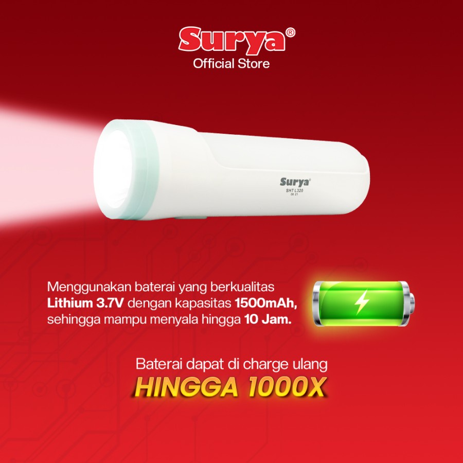 Lampu Emergency LED Surya L320 Lampu Darurat Mati Lampu 10 Jam