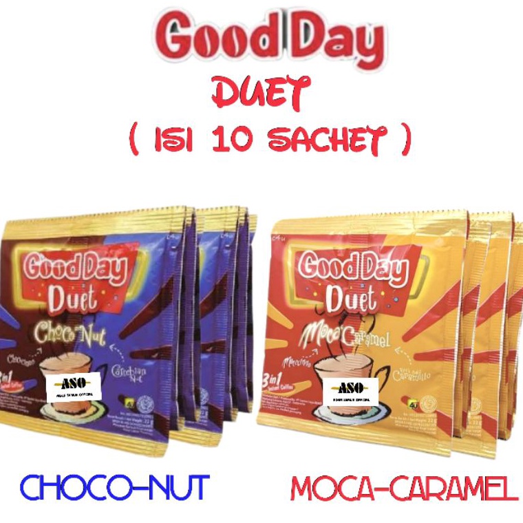 

[KODE 1920] Kopi GOOD DAY DUET 3in1 sachet 22 gram RENCENG ( ISI 10 )