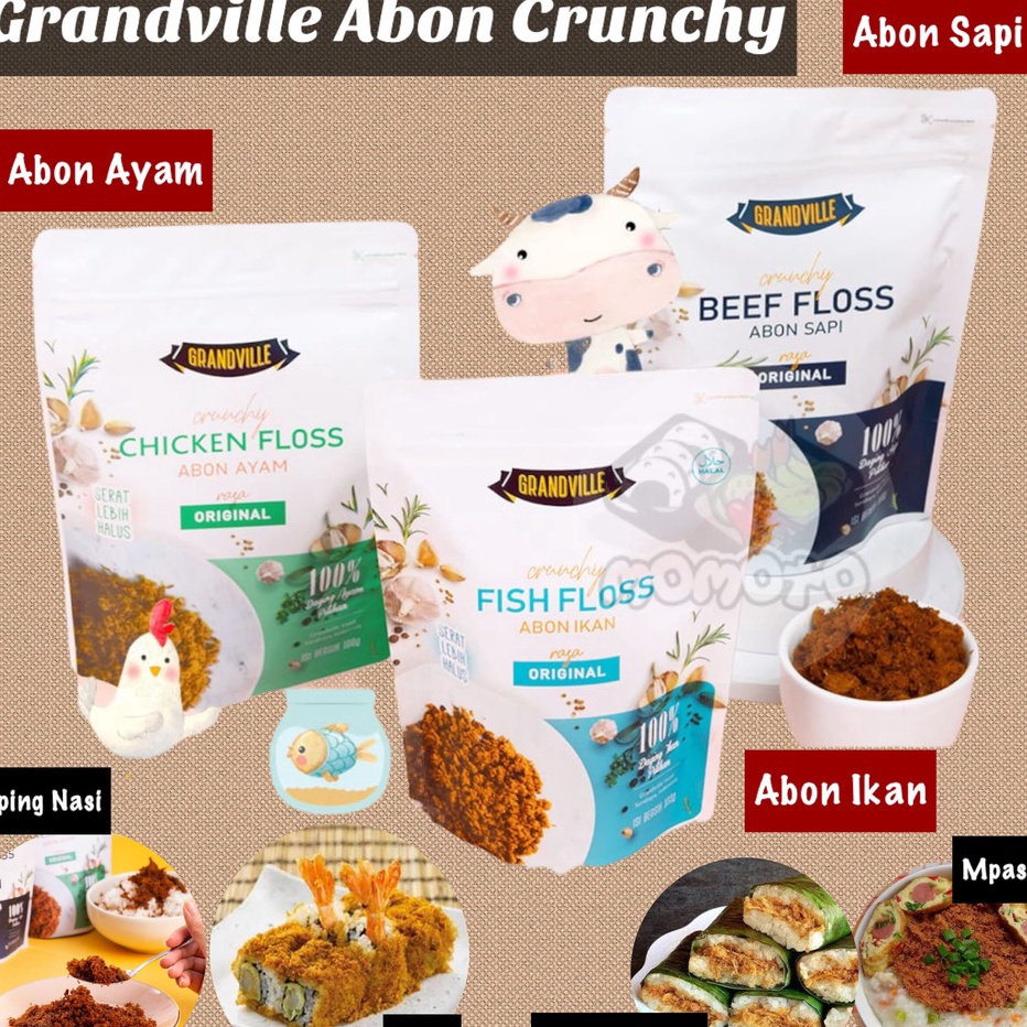 

TERMURAH Grandville Abon Sapi Ayam Ikan Crunchy Original Anak No MSG halal mpasi Penambah Nafsu Makan Penambah Berat Badan BB Booster MPASI Bayi Anti GTM