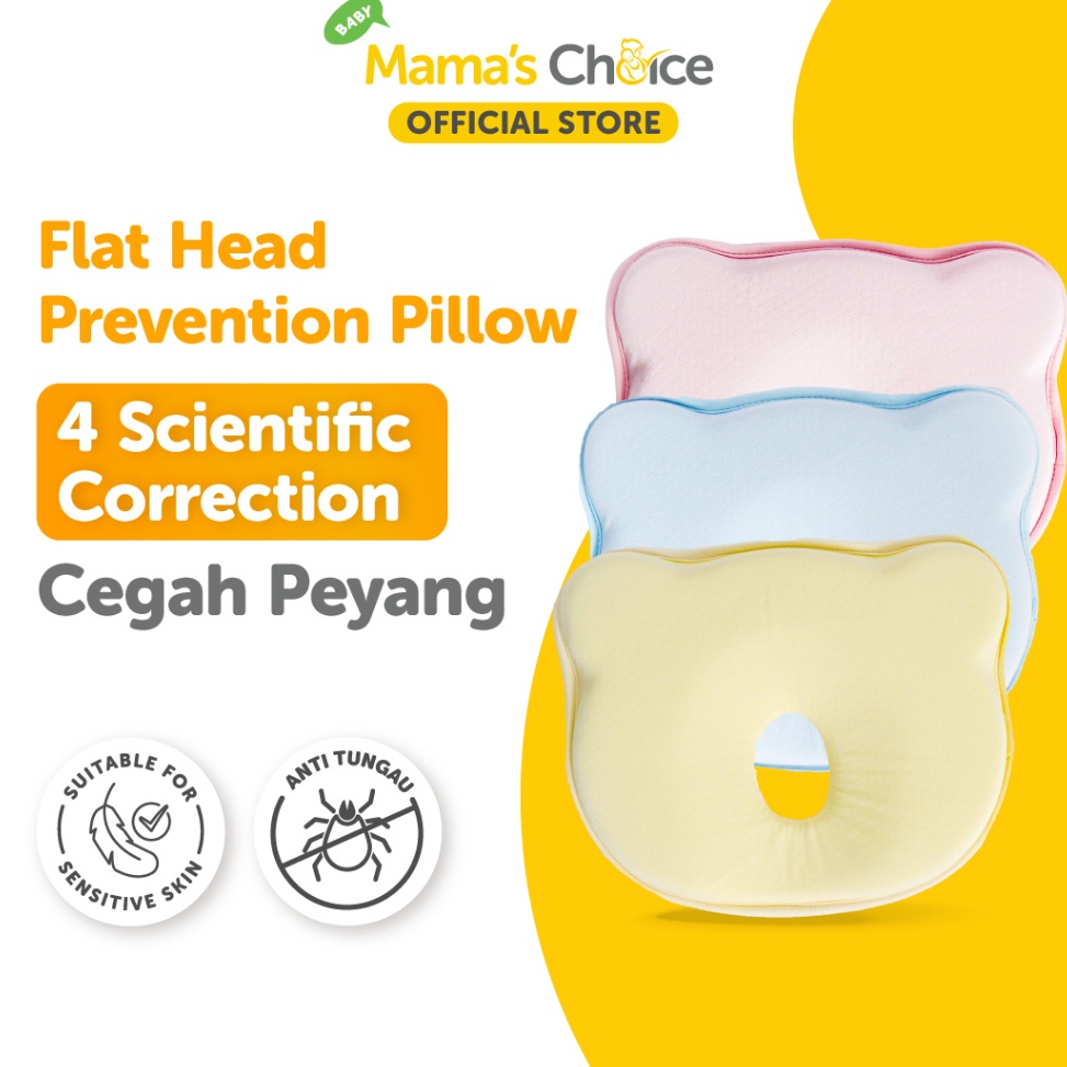Ready⋆➱ GSB0U Bantal Anti Peyang Bayi | Flat Head Prevention Pillow Mama's Choice L62 ➬Diskon