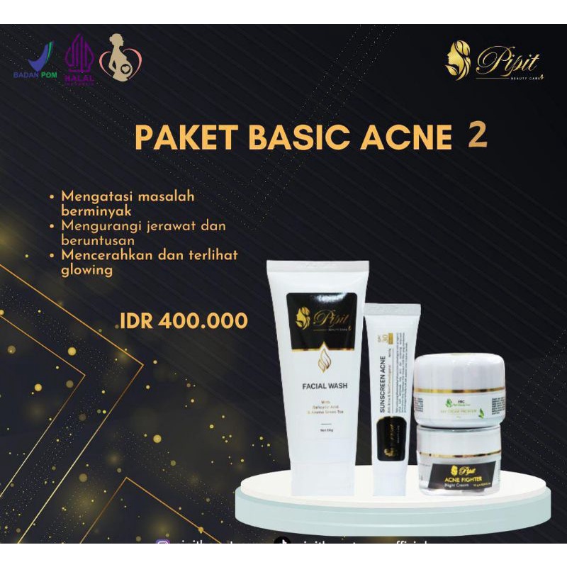 skincare PBC paket (saving whitening series 6) pipit beauty care