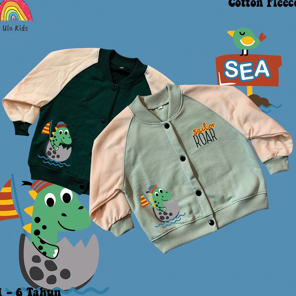 LANGSUNG ATC| Varsity Jacket Baseball Anak Ula Kids 1 - 6 Tahun Sailor Roar