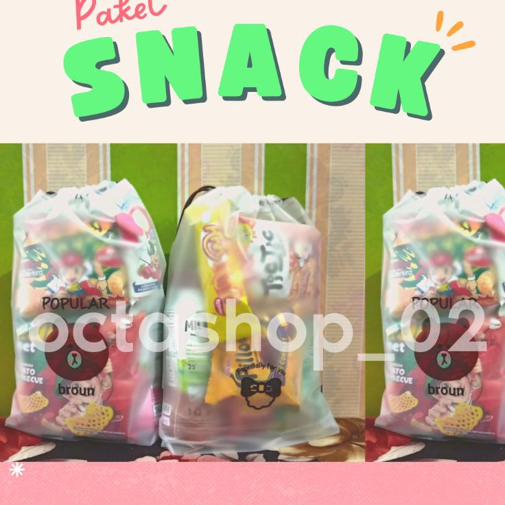 

>V44859) BUY 28 FREE 1, Paket snack ulang tahun anak kemasan pouch/Hampers Snack ulang tahun