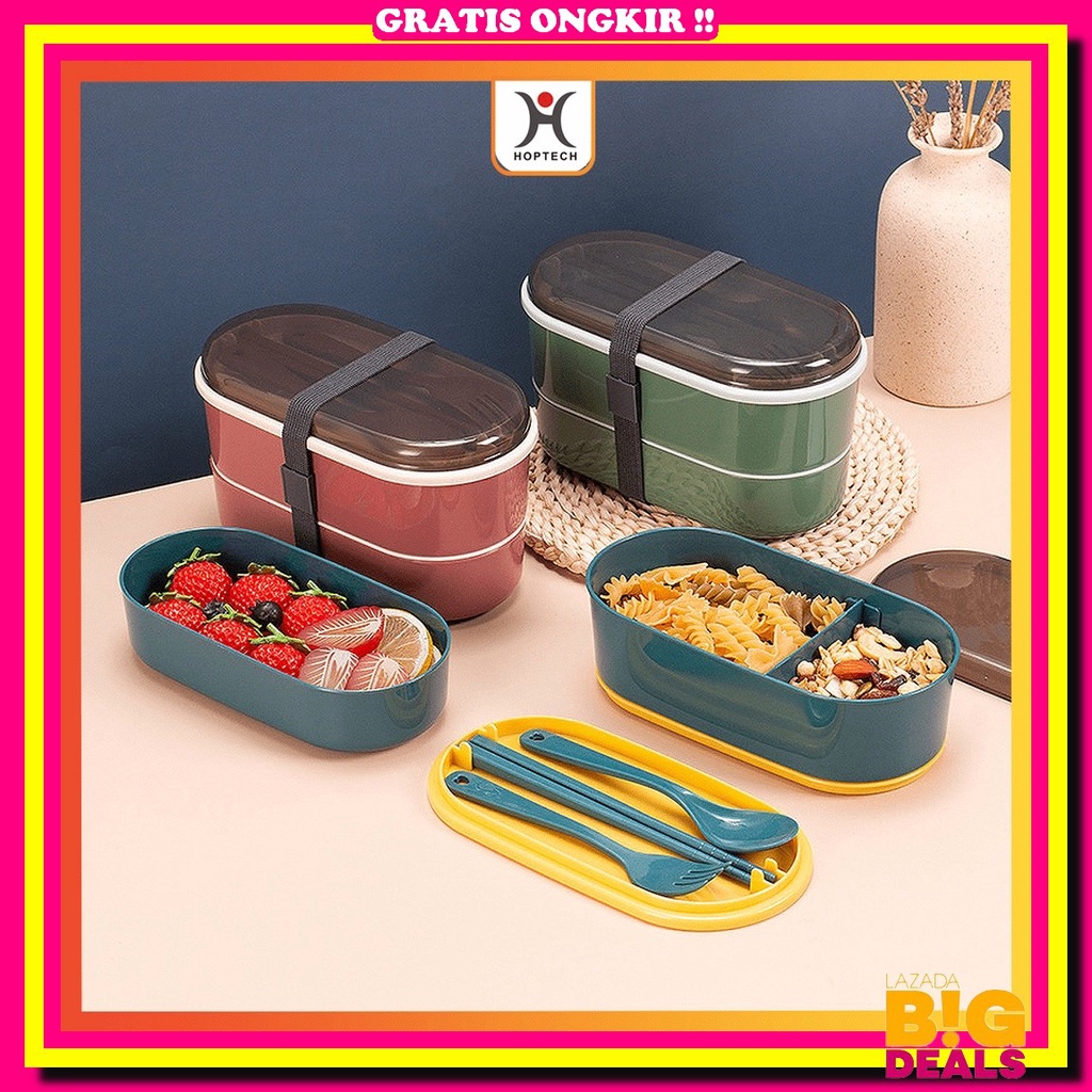 Boks Bekal Makanan Sekat Lucu Lunch Box Set Anak Paper Anti Tumpah Tempat Bok Murah Soup Kotak Makan