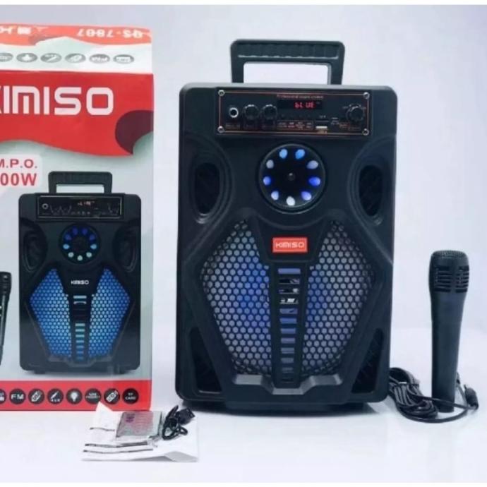 Speaker Bluetooth 8 Inchi Brain Power / Kimiso Qs 7807 Super Kulitkuacistore