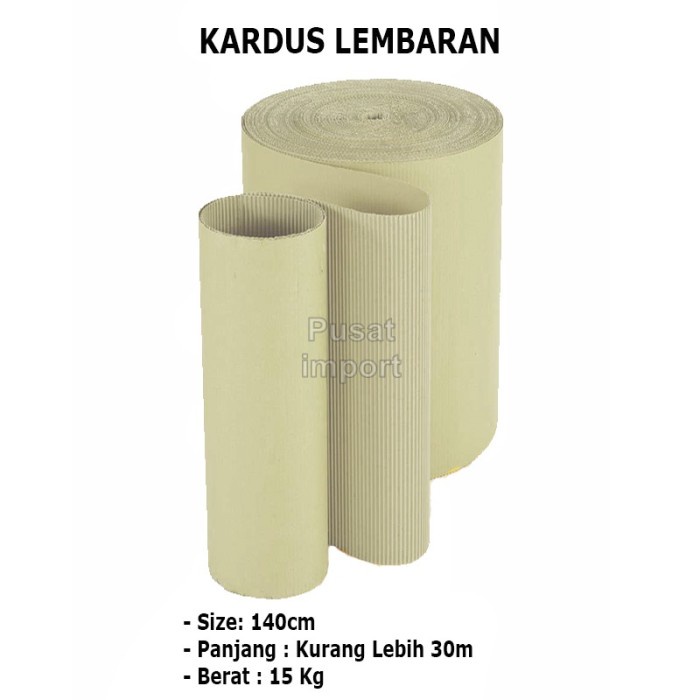 

Bestseller Single Face 140 Cm Kardus Roll Lembaran Gulungan Corrugated Gelombang