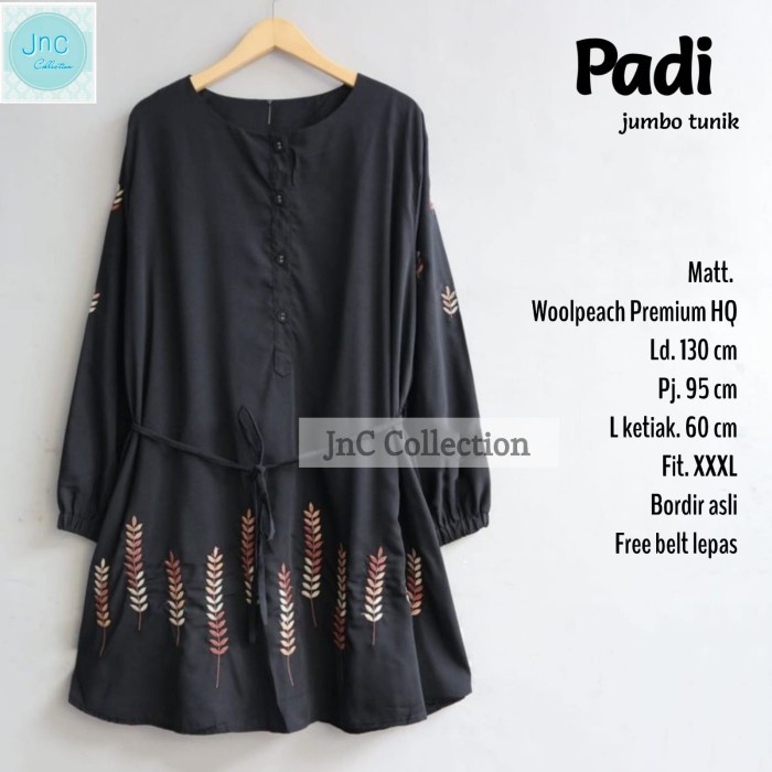 Tunik Jumbo Bordir Wanita Ld130 Padi Tunik