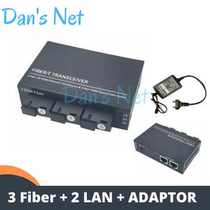 Media Converter Ethernet Fiber Switch FO 3SC 2LAN3FO 2LAN 3 FO 2 LAN
