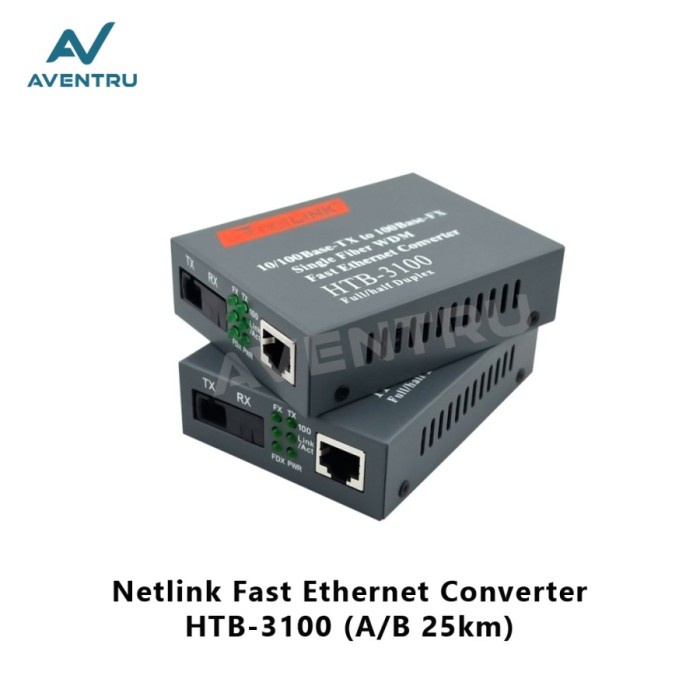 NetLink HTB3100 HTB 3100 AB HTB-3100 Fast Ethernet Media Converter