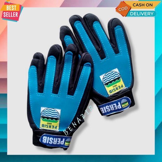 Sarung Tangan Motor Setiga Jari Hitam Polos Pria Dan Wanita Dewasa Bahan Katun Lembut Sarung Tangan 