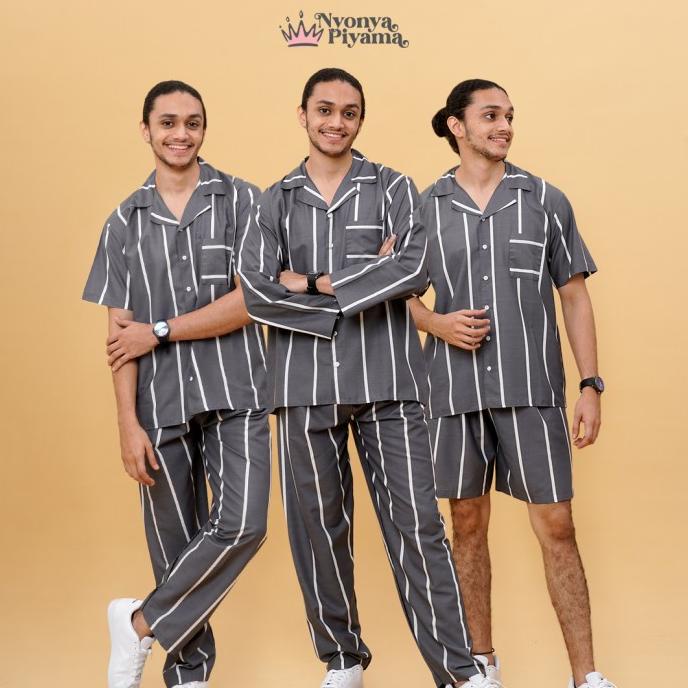 Nyonya Piyama Katun Set Piyama Pria - Edwin Classic