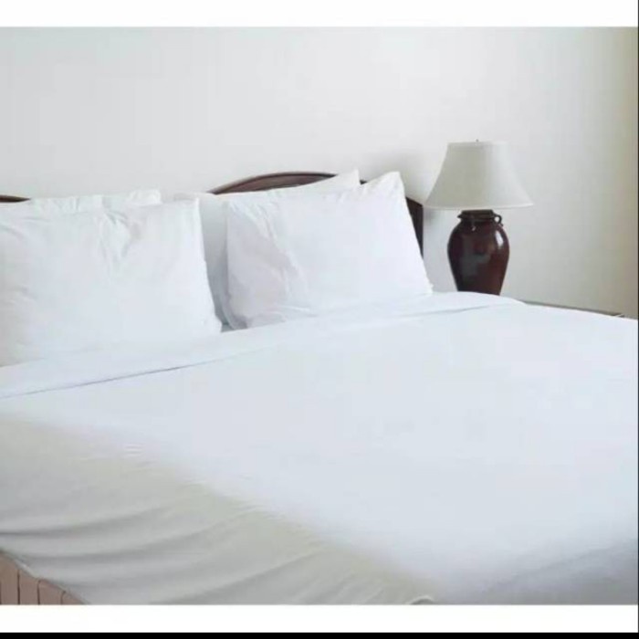 FLASH SALE SPREI SET SPREI POLOS PUTIH SPREI SALUR SIZE 90X200 100X200 120X200 TERMURAH