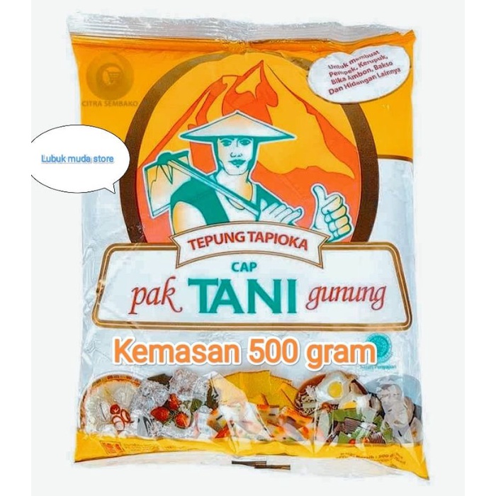 

Tepung tapioka cap pak tani gunung 500 gram