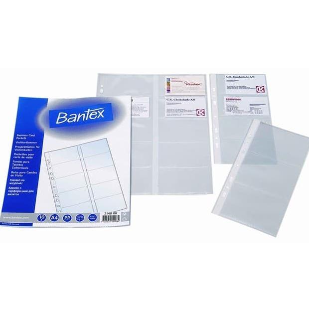 

BANTEX BUSINESS CARD POCKET 10PCS 2140