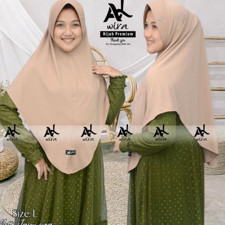 GROSIR_JAKARTA Alwira.outfit jilbab instan size L original by Alwira
