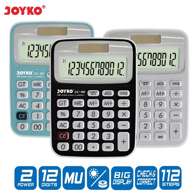 

Serba murah Kalkulator Joyko CC-32 12digits EQR