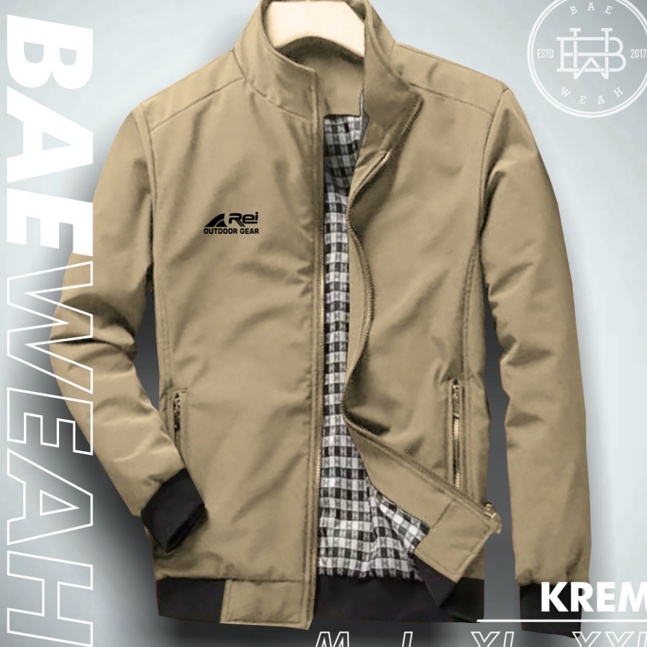 >XG34448< Jaket Bomber Kasual Premium Parasut semi anti air PRIA WANITA REI OUTDOOR