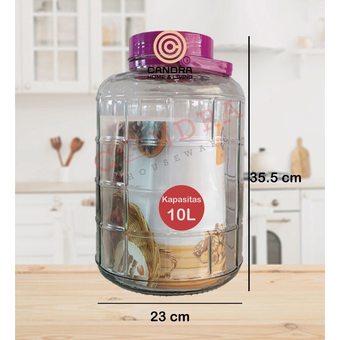 Terlaris Kimglass Toples Kaca Jumbo 10L