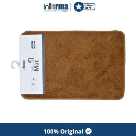 Informa - Informa 40x60 Cm Set 2 Pcs Larry Keset Kamar Mandi - Cokelat