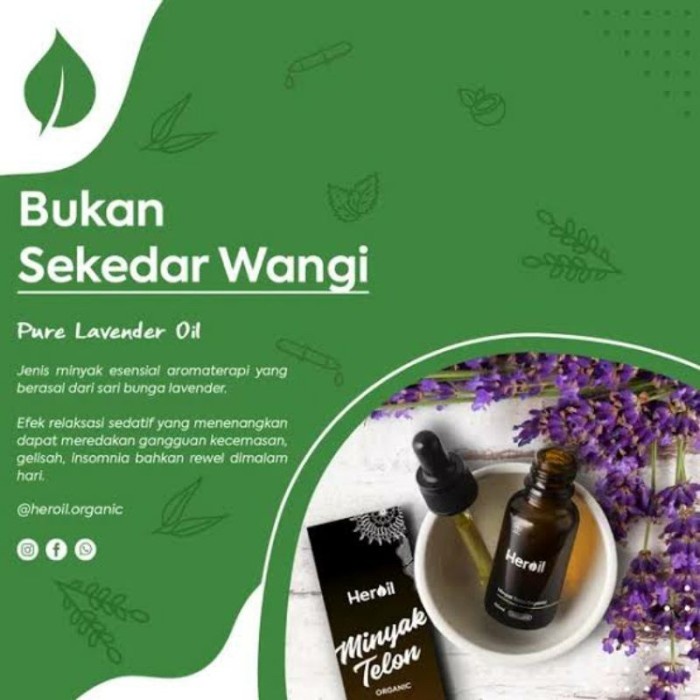 Heroil Minyak Telon Organic Herbal Alami Essential Oil