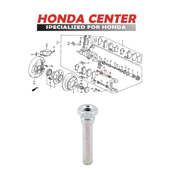 pin kaliper caliper rem belakang accord cm5 2003 2004 2005 2006 2007 Realtes Shop Id
