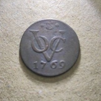 Koin Voc 1/2 Duit Tahun 1769 Utrecht Rare