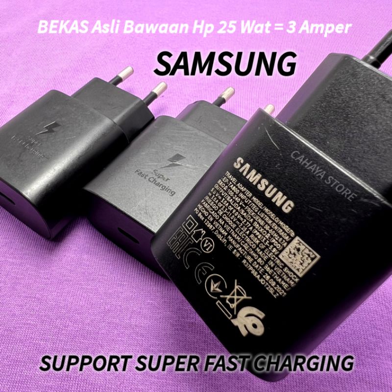 Batok Charger 25Watt S4msung Glxsi Orisinil 25Watt M53 M62 M51 Note 10 Note 10Plus Note10 LIte Note 