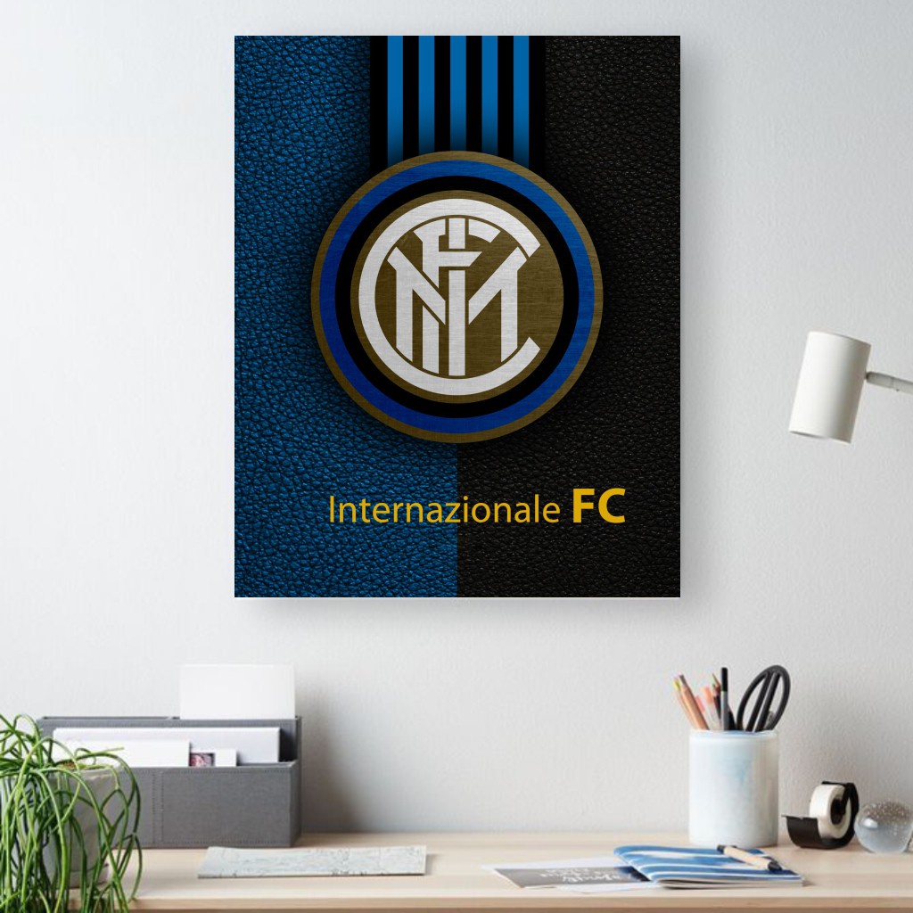 Poster Kayu "Intermilan FC" Ukuran 20cm x 30cm