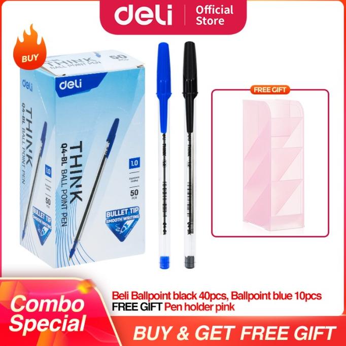 

Deli Paket Hemat 4,5,6 - Ballpoin Pen 50Pcs , Tempat Pulpen