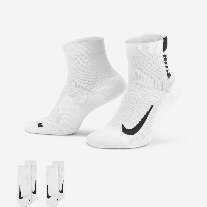 TERLARIS KAOS KAKI NIKE MULTIPLIER ANKLE 2PR 100% ORIGINAL SX7556-100