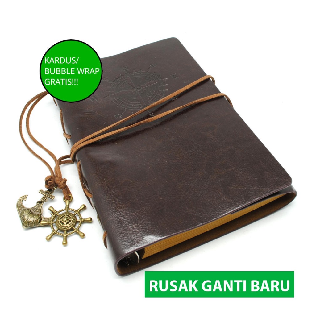 

(BISA COD!!!) Buku Catatan Harian Binder Kulit Retro Pirate Daily Notebook - 8005