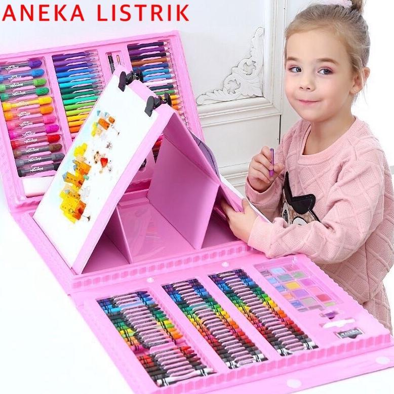 

208 PCS - ART CRAYON SET PENSIL WARNA LUKIS MENGGAMBAR PASTEL ANAK FULL SET | ALAT MAINAN EDUKASI BELAJAR ANAK