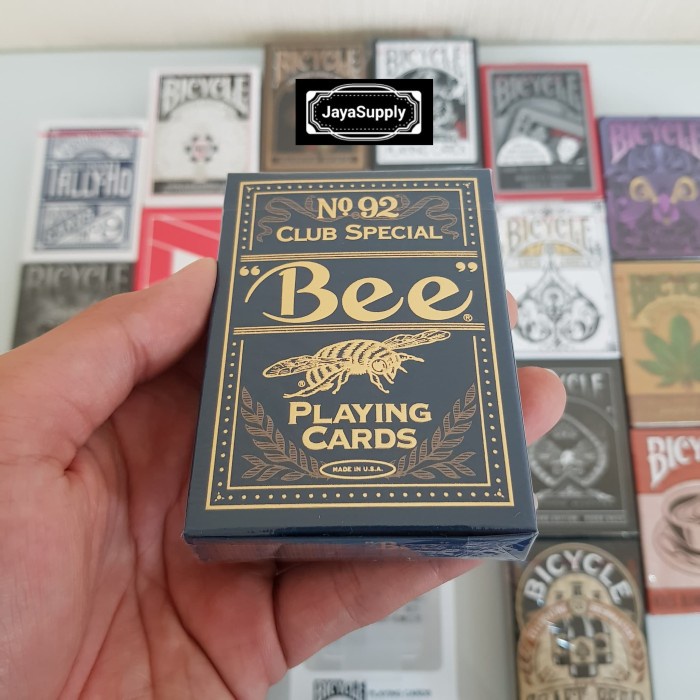 Terlaris Kartu Remi Golden Bee Premium Playing Card Sulap Import Original Blue