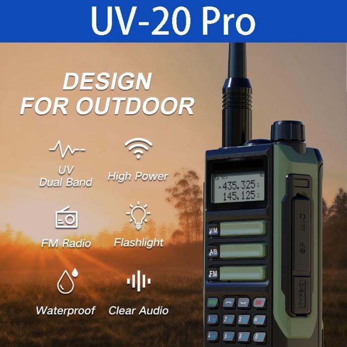 Uv-20 Pro 80W Walkie Talkie 150Km Ip68 Waterproof Type-C Usb Charge