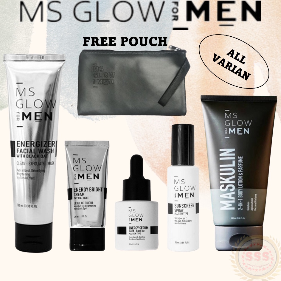 Model Baru✸ Z06FU MS GLOW FOR MEN Skincare Pria Paket Perawatan Wajah Original MS GLOW BPOM A57 Stok