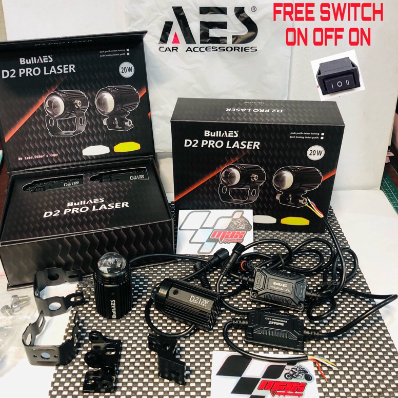 RECOMENDED|| LAMPU TEMBAK D2 LASER AES BullAES D2 PRO 15watt 20watt