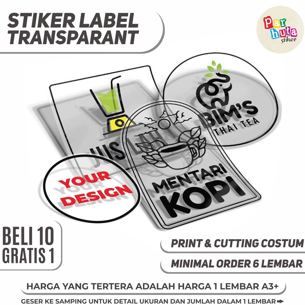 

[KODE PRODUK RWWE04954] CETAK STIKER LABEL TRANSPARAN / LABEL MAKANAN TRANSPARAN / LABEL PRODUK / STIKER LABEL USAHA / STIKER TRANSPARAN