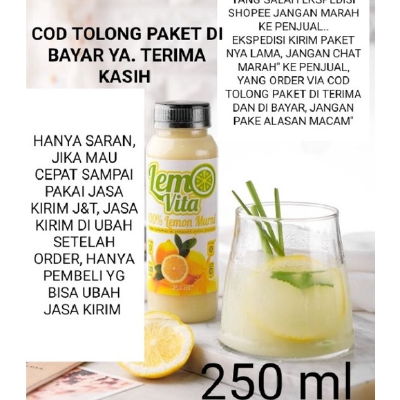 

[KODE PRODUK WYSMZ8846] Lemovita Sari Lemon Jus Lemon Murni 250ml Jus Diet Detoks