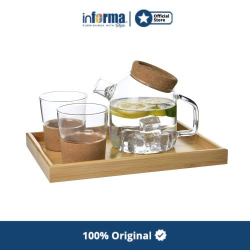 Terlaris Informa - Appetite 800 Ml Set 4 Pcs Nexa Teko & Gelas Dengan Nampan