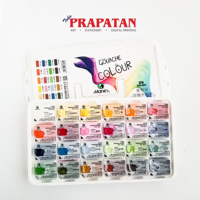 

Terlaris Maries Gouache Colour 24 Warna 30Ml G-6224B